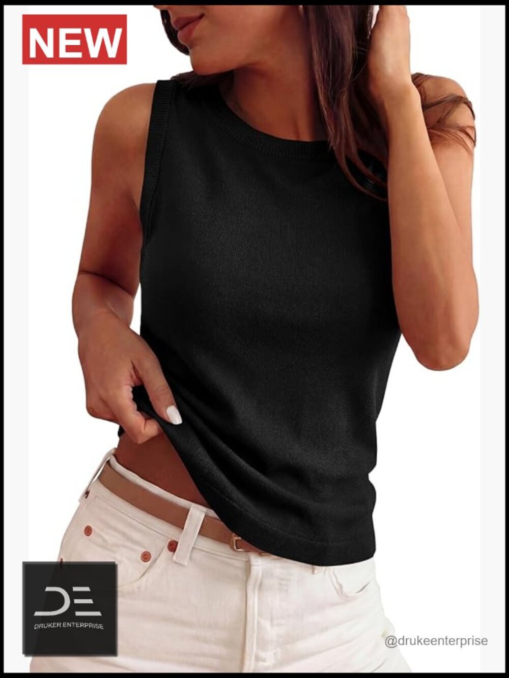 Sleeveless Ribbed Knit Tank Tops for Women Business Casual